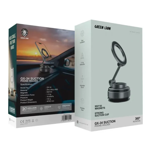 نگهدارنده گوشی ساکشن گرین Green Lion GX-34 Suction Phone Holder