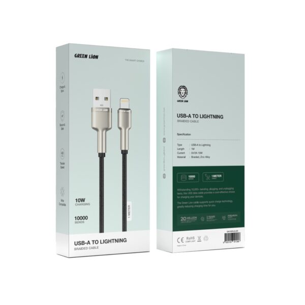 کابل بافته شده USB-A به لایتنینگ گرین لاین - Image 2