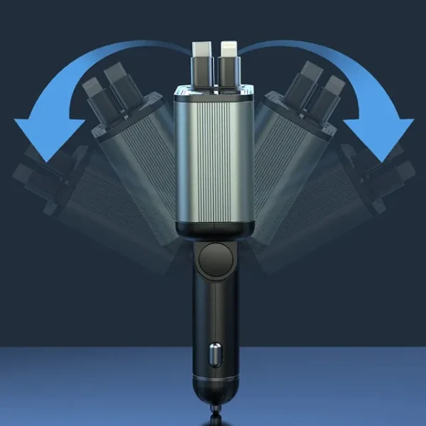 شارژر فندکی گرین لاین Retractable 90W Car Charger PD 65W - Image 2