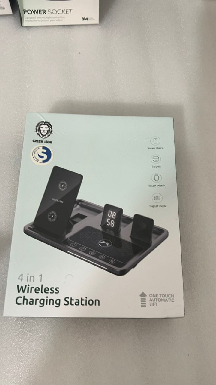 تصویر شارژر وایرلس 4 کاره استیشن گرین 