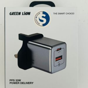 شارژر دیواری گرین لاین مدل-gan-premium-uk-plug-33w